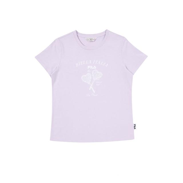 【FILA】女短袖圓領T恤-紫色 5TEA-1456-PL
