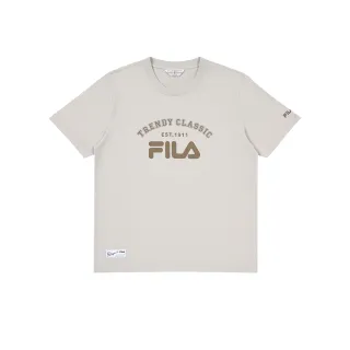 【FILA】中性短袖圓領T恤-燕麥 1TEA-1450-BG