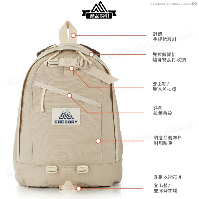 【Gregory】16L FINE DAY V2 後背包《沙米黃》137539/雙肩背包/日系街包/休閒背包/登山