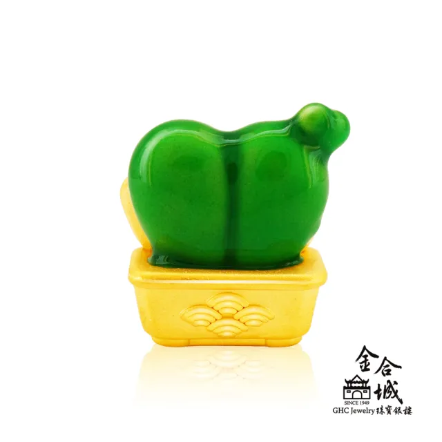 【金合城】多肉精靈黃金擺件-心葉毬蘭 MNA006(金重約0.66錢)