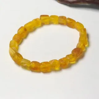 【勝弘珠寶】波羅的海原皮金珀隨形手串
