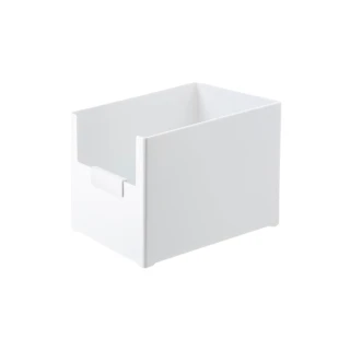 【SHIMOYAMA 霜山】寬型直角無印風U型口分類收納盒-M-3入 (直角儲物盒/方形收納盒/廚房收納盒)