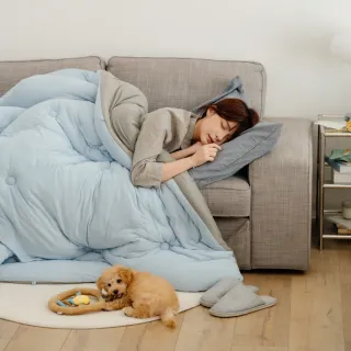 【翔仔居家】Q軟麻糬被2.0-藍絲絨焙菓(添加CBD/冬被/棉被/冬季被/水洗被/保暖透氣)