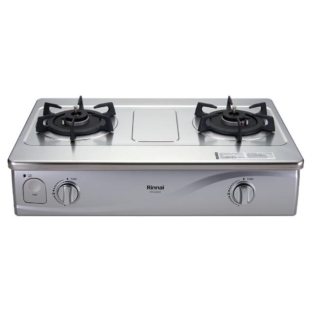 【林內】台爐式感溫不鏽鋼雙口爐RTS-Q230S(原廠安裝)