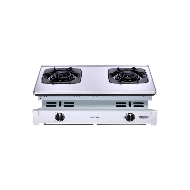 【櫻花】二口雙炫火珍珠壓紋嵌入爐G6900(原廠安裝)