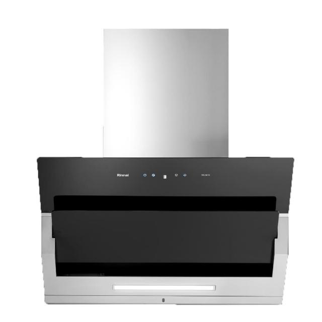 Rinnai 林內 RH-9870 斜背式抽油煙機,採用不鏽鋼材質打造,電子式按鍵操作簡易,具備5段以上風量調整,尺寸895×505×432mm,適用110V/60Hz電壓,保固1年,BSMI許可字號R51206,標準安裝設計,提升廚房排煙效率,適合各種家庭使用。 Rinnai林內牌 RH-9870