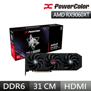 【PowerColor 撼訊】Hellhound RX9060XT 16G-L/OC 16G GDDR6 顯示卡