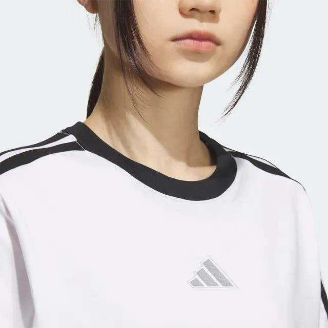 【adidas 愛迪達】S Bf Tee 女 T恤 運動上衣 休閒短袖 白 黑 亞版(KB7759)