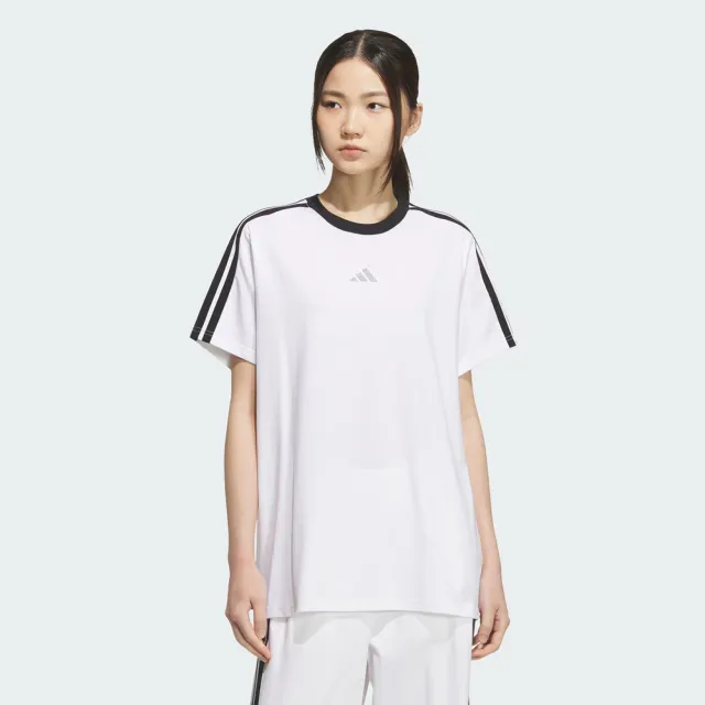 【adidas 愛迪達】S Bf Tee 女 T恤 運動上衣 休閒短袖 白 黑 亞版(KB7759)