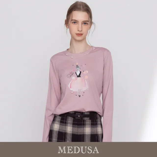 【MEDUSA 曼度莎】現貨-法式芭蕾娃娃質感T恤 - 2色（M-XL）｜女T恤 長袖T恤 休閒上衣（701-52901）