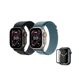 鋼化保貼組【Apple】Apple Watch Ultra 3 GPS+行動網路 49mm(鈦金屬錶殼+高山錶環)