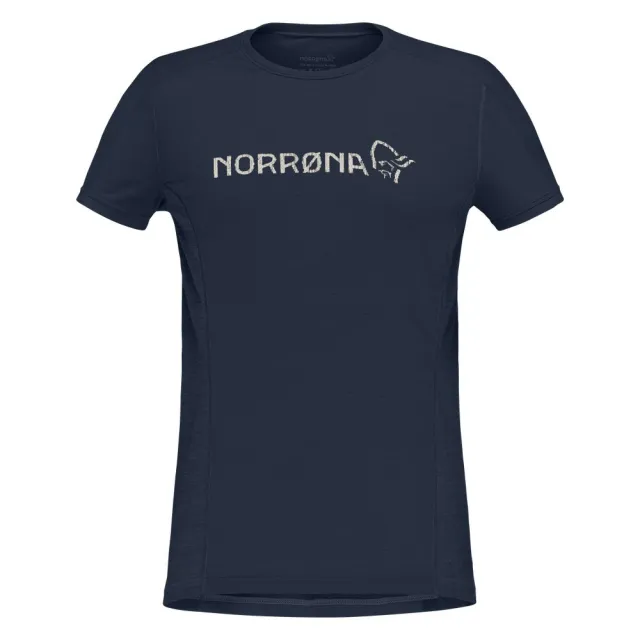 【NORRONA】falketind equaliser merino 羊毛短袖圓領上衣 女款 靛青藍
