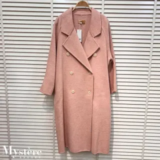 【my stere 我的時尚秘境】雙11 雙排釦羊絨長大衣 手工大衣 羊絨大衣 羊毛大衣 手工羊毛外套