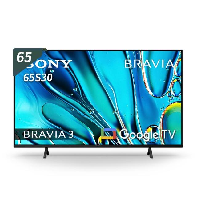 【SONY 索尼】BRAVIA 3 65型 X1 4K HDR Google TV顯示器(Y-65S30)