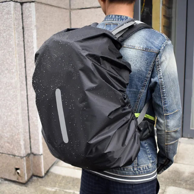 【E.dot】戶外徒步登山反光背包防水套/防雨罩/背包套