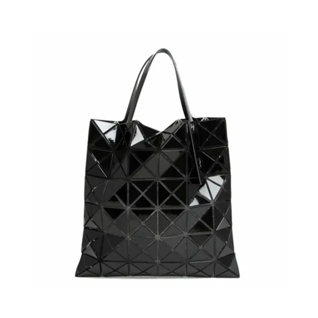 【ISSEY MIYAKE 三宅一生】BAOBAO 6x6 亮面手提包 黑色 BB51-AG053-15