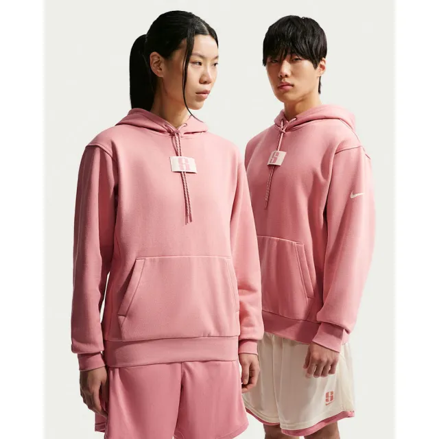 【NIKE 耐吉】連帽上衣 女 AS U NK SABRINA HOODIE 運動 休閒 莎賓娜 寬鬆 刷毛 帽T 粉 (FJ4450618)