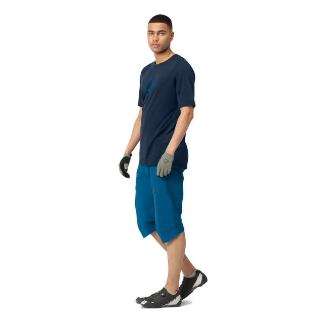 【NORRONA】fjora wool 短袖圓領上衣 男款 靛青藍/希臘藍