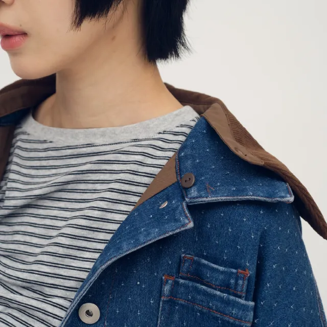 【plain-me】SAAKO 女生外套 女外套 丹寧外套 牛仔外套 星點拼接_SAA1129-261