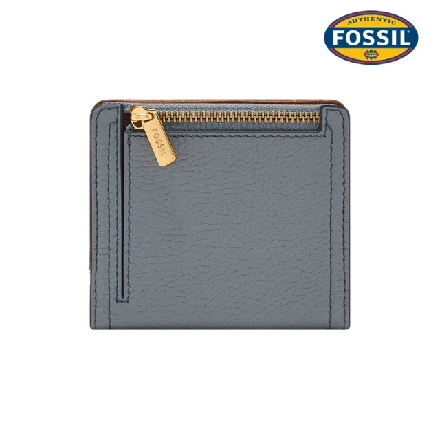 【FOSSIL】Logan 真皮RFID防盜短夾-藍色 SL7829450