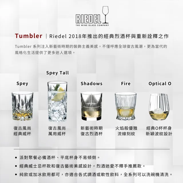 【Riedel】Tumbler Collection Shadows 威士忌杯-2入組