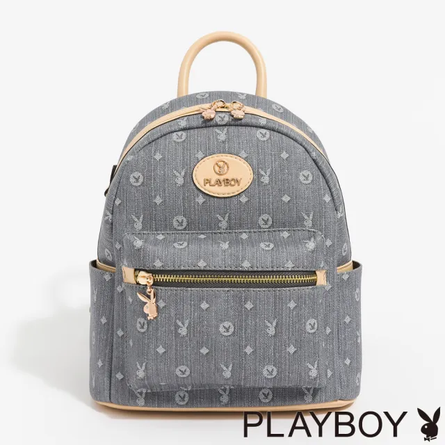 【PLAYBOY】後背包 Misty Blue Whisper系列 - 藍色