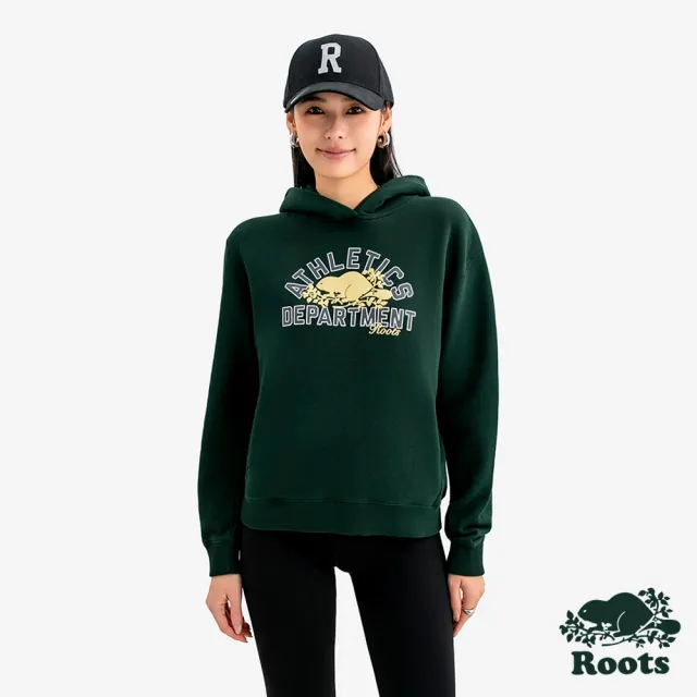 【Roots】Roots 女裝- ATHLETICS DEPT 連帽上衣(深綠色)