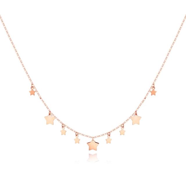 【Just Diamond】鎮金店 星空璨影 18K玫瑰金項鍊(網路限定)
