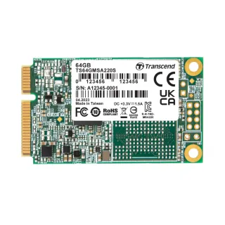 【Transcend 創見】MSA220S 64GB mSATA SATA Ⅲ SSD固態硬碟(TS64GMSA220S)