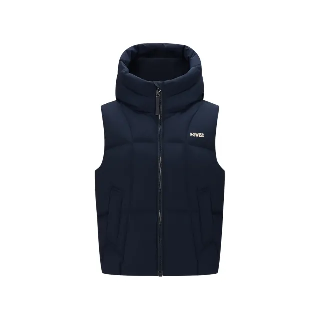 【K-SWISS】羽絨背心 W DOWN VEST 保暖背心 女款 深藍色 1912150-014