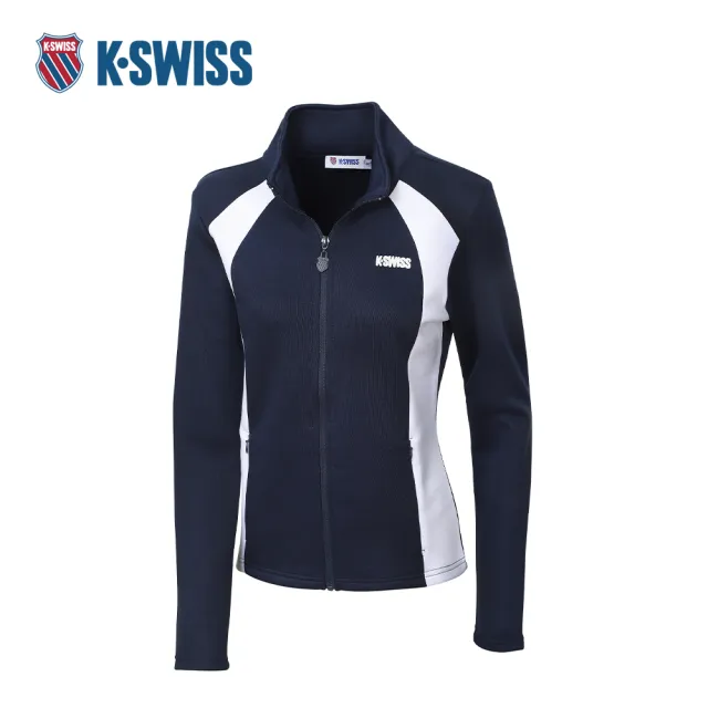【K-SWISS】運動外套 MOCK NECK JK 2 立領 拉鍊 女款 深藍色 1912505-426