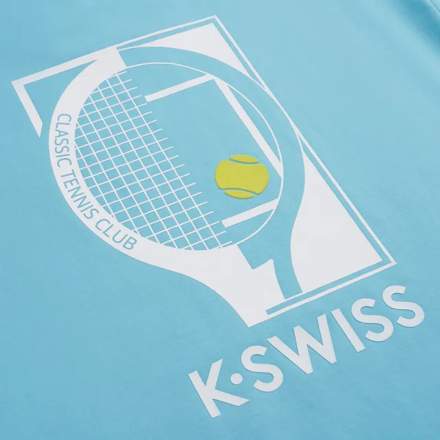 【K-SWISS】運動長袖 TSHIRTKC7532UCTS15 圓領 中性 男款 女款 藍色 1712461-422