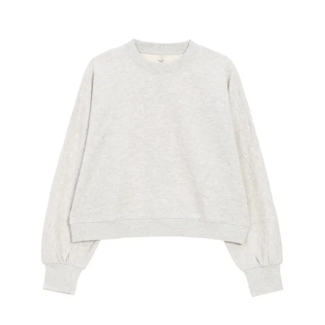 【GIORDANO 佐丹奴】女裝厚磅寬鬆顯瘦上衣 Two Mile Wear系列(16 花紗月光灰)