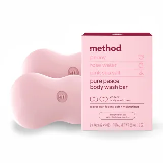 即期品【method 美則】感官沐浴皂-純粹寧靜 142gx2(肌膚呵護 保濕嫩白 溫和滋潤)