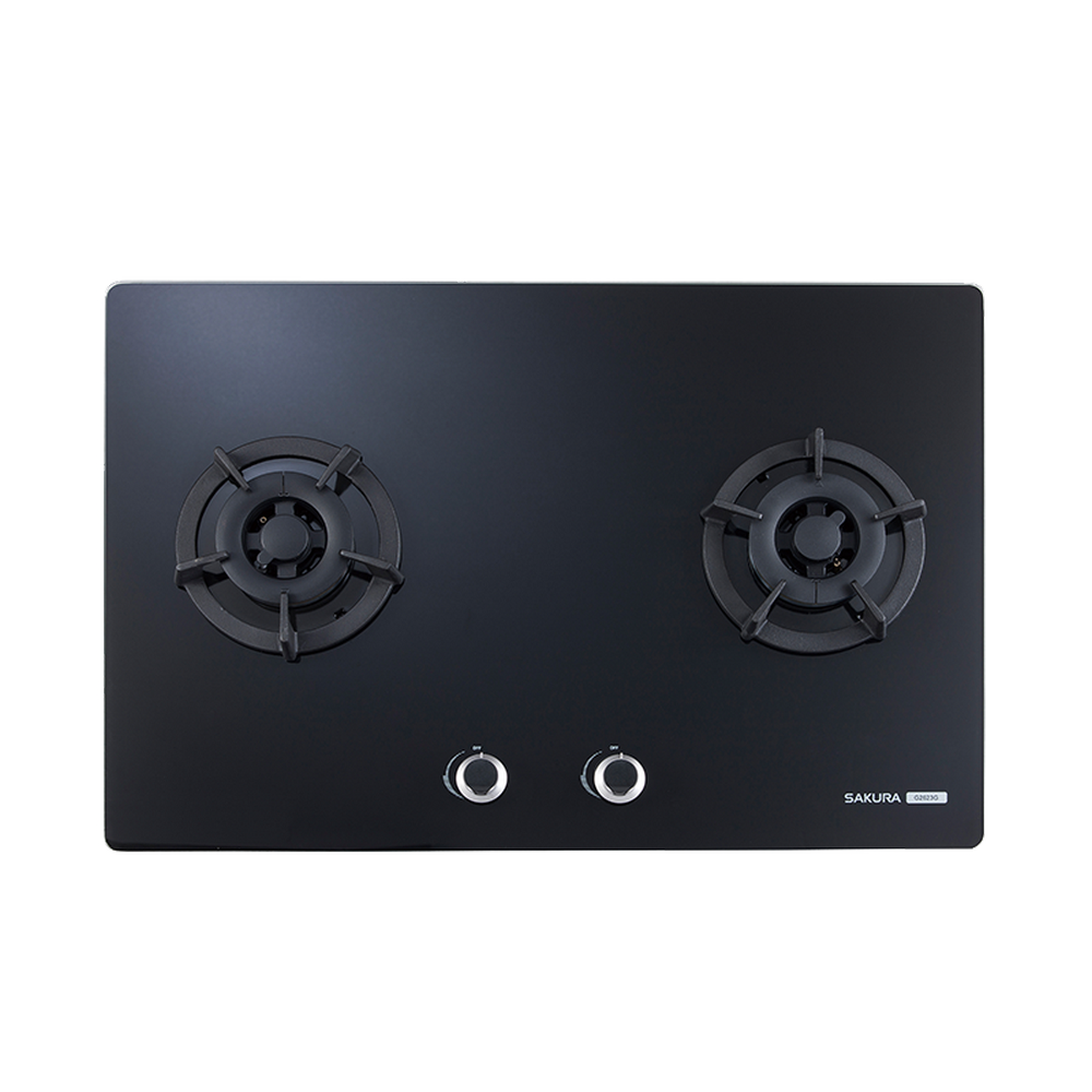 【SAKURA 櫻花】二口大面板易清檯面爐_黑玻璃(G2623BGB 原廠保固原廠基本安裝)