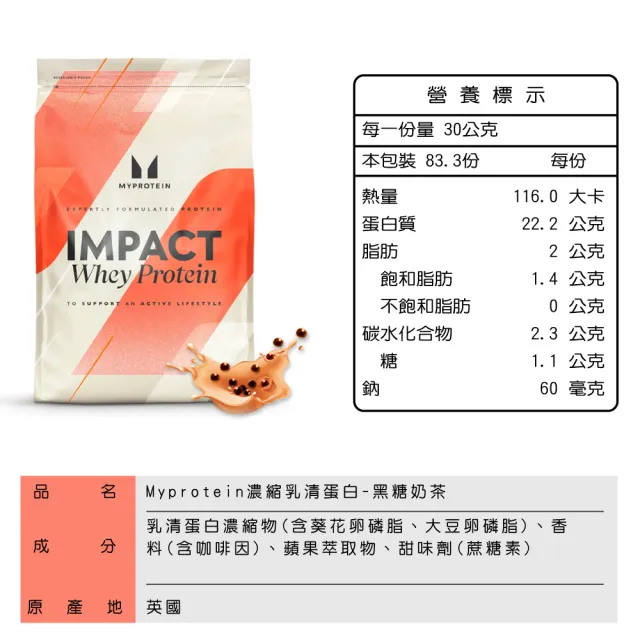 【MYPROTEIN】濃縮乳清蛋白2.5KG(多口味可選)