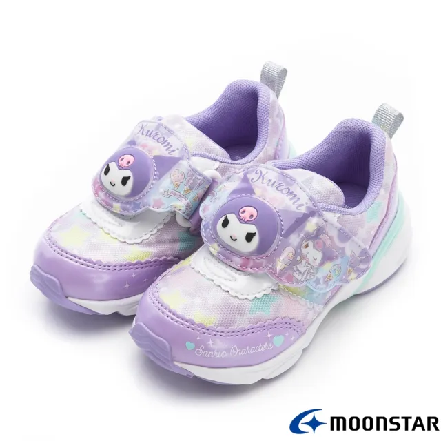 【MOONSTAR 月星】三麗鷗2E鞋款-酷洛米電燈中小童段(SAC040LE1紫)