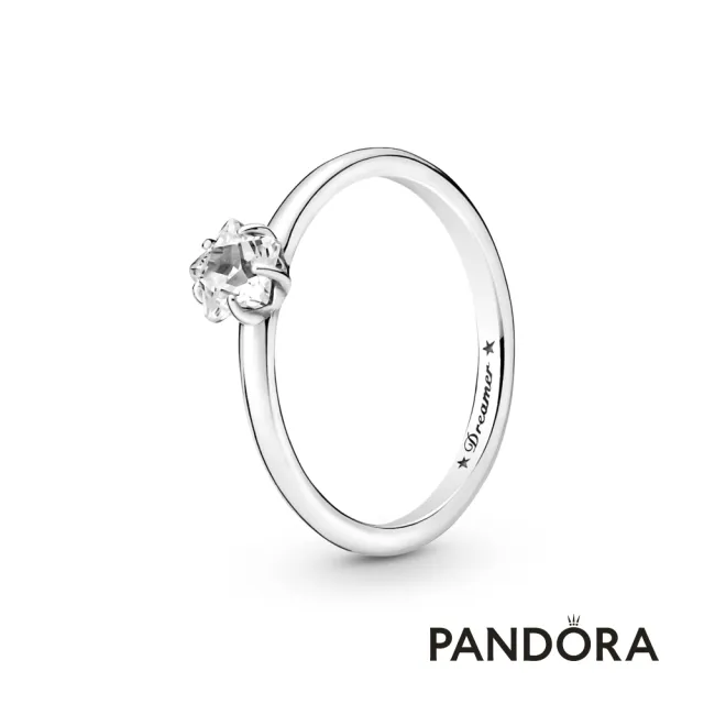 【Pandora 潘多拉】夜空星光單石戒指