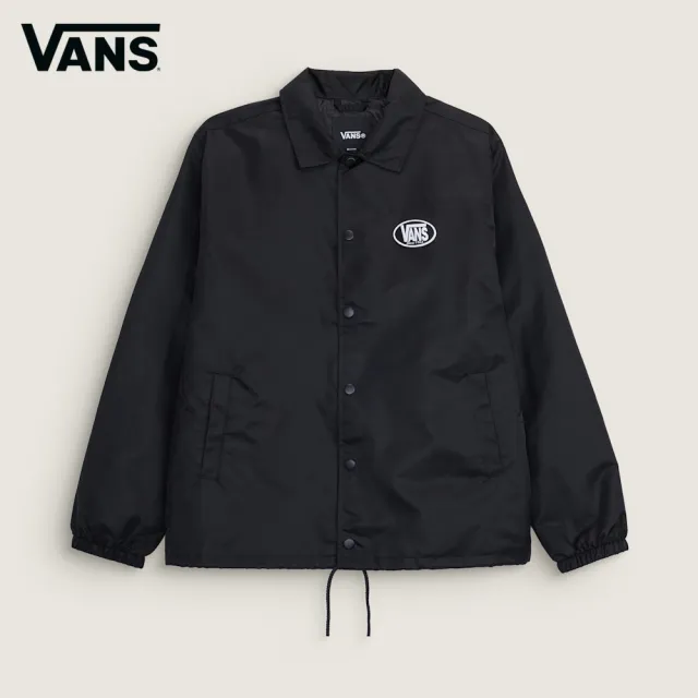 【VANS】官方旗艦 Torrey Nylon 黑色教練外套