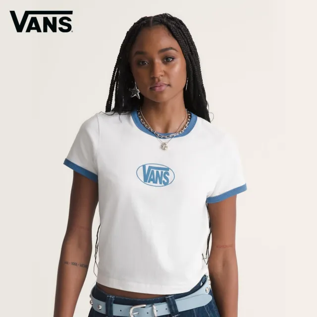 【VANS】官方旗艦 Circle V 女款白色短袖T恤