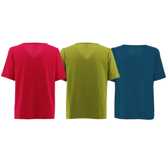 【ILEY 伊蕾】立體縫飾膠印純棉上衣(三色；M-XL；1242011207)