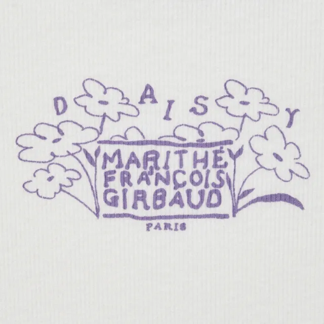 【MARITHE FRANCOIS GIRBAUD】官方旗艦 Daisy聯名款 女版 小花圖案無袖背心上衣 MFG 女背心(白色)