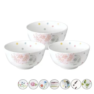 【CorelleBrands 康寧餐具】3件式中式飯碗組(多花色可選)