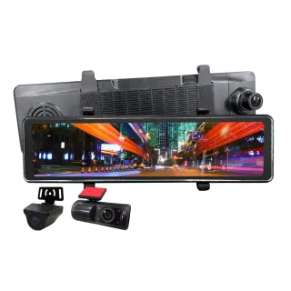 【路易視】HX3 12吋 2K GPS測速 三鏡頭 電子後視鏡 行車記錄器 貨車專用(前後雙錄+車內錄影)