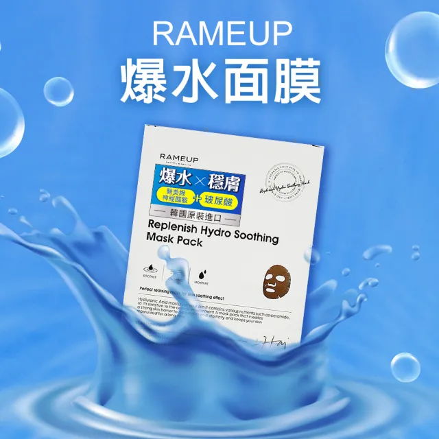 【韓國美膚】韓國RAMEUP醫美神經醯胺超補水面膜12片/2盒