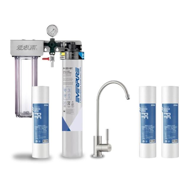 【EVERPURE 愛惠浦】櫥下型 PURVIVE Duo-H300NXT兩道式生飲淨水器(升級不鏽鋼龍頭/前置PP)