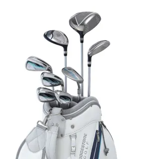 【BRIDGESTONE 普利司通】BG-100L 女仕高爾夫套桿組(8支球桿附原廠球袋｜NA藍/白)