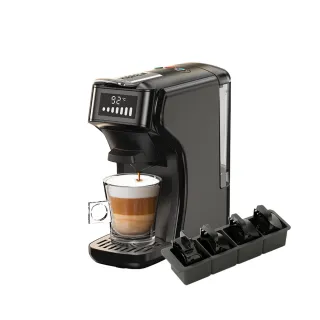 【HiBREW 小醇萃】冷熱雙萃四合一膠囊咖啡機(曜石黑NK-514R-BK)