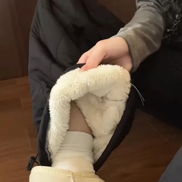 【AS 梨卡】女裝 長褲 棉褲 防風保暖 拼接 翻邊直筒褲 高腰長褲 休閒寬褲 百搭 VG217