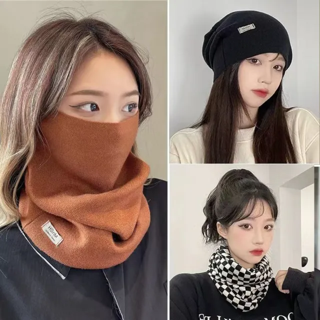 【橘魔法】多功能耳掛式面罩 大人 女 圍脖 圍巾 防風 冷帽 帽子 面罩 口罩 滑雪 防寒 機車 面罩